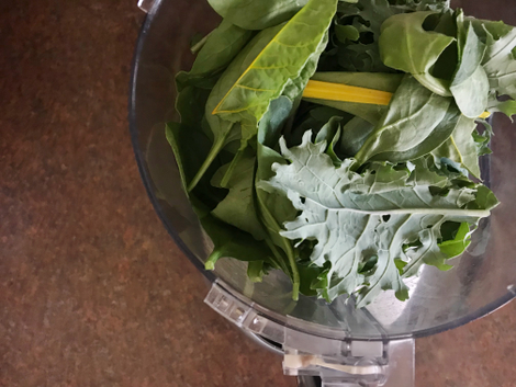 Junk Pesto in the making